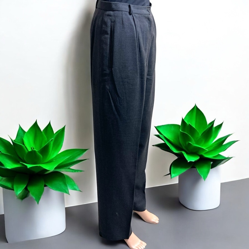 Liz Claiborne Collection Wool Gray High-Waisted Trousers - Picture 11 of 16